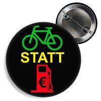 Button "Fahrrad statt Tankstelle"