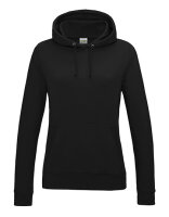 JUST HOODS - Girlie College Hoodie - Jet Black - Gr. S