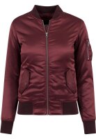 URBAN CLASSICS "Ladies Satin Bomber Jacket" burgundy