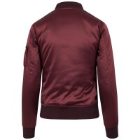 URBAN CLASSICS "Ladies Satin Bomber Jacket" burgundy