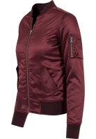 URBAN CLASSICS "Ladies Satin Bomber Jacket" burgundy