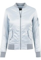 URBAN CLASSICS "Ladies Satin Bomber Jacket" babyblue