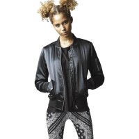 URBAN CLASSICS "Ladies Satin Bomber Jacket" black
