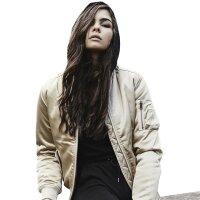 URBAN CLASSICS "Ladies Satin Bomber Jacket" gold