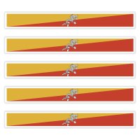 5 x Aufkleber - BHUTAN