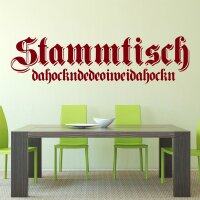 Wandtattoo STAMMTISCH - dahockndedeoiweidahockn