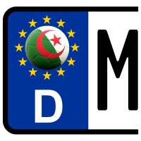 3 x Kennzeichen-Aufkleber - BALL - ALGERIEN