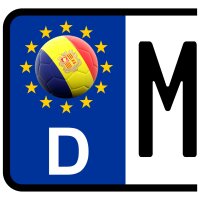 3 x Kennzeichen-Aufkleber - BALL - ANDORRA