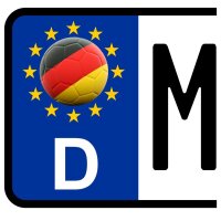3 x Kennzeichen-Aufkleber - BALL - DEUTSCHLAND