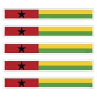 5 x Aufkleber - GUINEA BISSAU