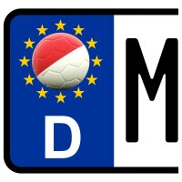 3 x Kennzeichen-Aufkleber - BALL - INDONESIEN