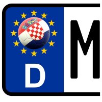 3 x Kennzeichen-Aufkleber - BALL - KROATIEN