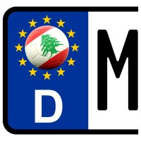 3 x Kennzeichen-Aufkleber - BALL - LIBANON
