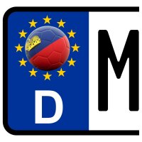 3 x Kennzeichen-Aufkleber - BALL - LIECHTENSTEIN