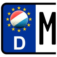 3 x Kennzeichen-Aufkleber - BALL - LUXEMBURG