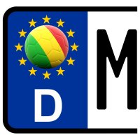 3 x Kennzeichen-Aufkleber - BALL - MALI
