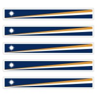 5 x Aufkleber - MARSHALL INSELN