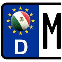 3 x Kennzeichen-Aufkleber - BALL - MEXIKO