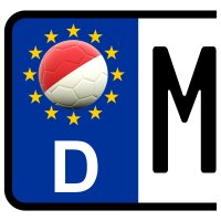 3 x Kennzeichen-Aufkleber - BALL - MONACO