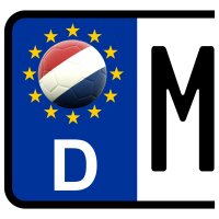 3 x Kennzeichen-Aufkleber - BALL - NIEDERLANDE