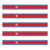 5 x Aufkleber - NORD KOREA