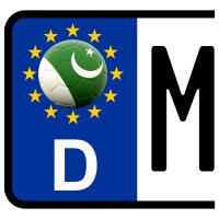 3 x Kennzeichen-Aufkleber - BALL - PAKISTAN