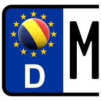 3 x Kennzeichen-Aufkleber - BALL - RUMÄNIEN