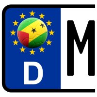 3 x Kennzeichen-Aufkleber - BALL - SÃO TOMÉ...