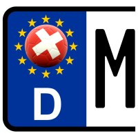 3 x Kennzeichen-Aufkleber - BALL - SCHWEIZ