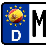 3 x Kennzeichen-Aufkleber - BALL - SPANIEN
