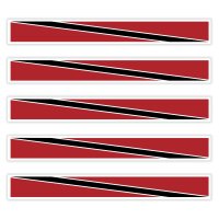 5 x Aufkleber - TRINIDAD UND TOBAGO