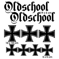 Aufkleber "Oldschool & Eisernes Kreuz"