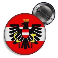 Button - I LOVE ÖSTERREICH - Fahne / Adler
