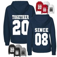 "Together since..." Partner-Hoodies mit...