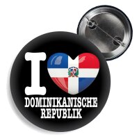 Button - I LOVE DOMINIKANISCHE REPUBLIK -