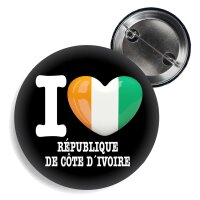 Button - I LOVE RÉPUBLIQUE DE CÔTE DIVOIRE -