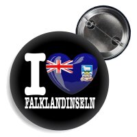 Button - I LOVE FALKLAND INSELN -