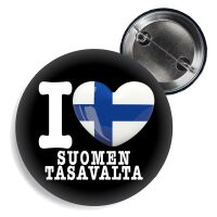 Button - I LOVE SUOMEN TASAVALTA -