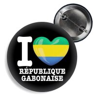 Button - I LOVE RÉPUBLIQUE GABONAISE -