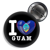 Button - I LOVE GUAM -
