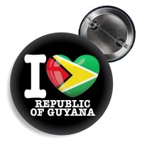 Button - I LOVE REPUBLIC OF GUYANA -