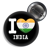 Button - I LOVE INDIA -