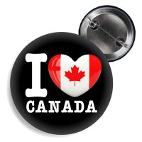 Button - I LOVE CANADA -