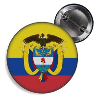 Button - KOLUMBIEN - Fahne / Wappen