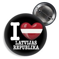 Button - I LOVE LATVIJAS REPUBLIKA -