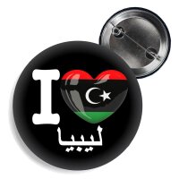 Button - I LOVE LIBYEN / arabisch -