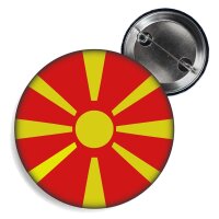Button - MAZEDONIEN - Fahne