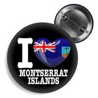 Button - I LOVE MONTSERRAT ISLANDS -