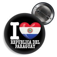 Button - I LOVE REPÚBLICA DEL PARAGUAY -