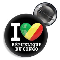 Button - I LOVE REPÚBLIQUE DU CONGO -
